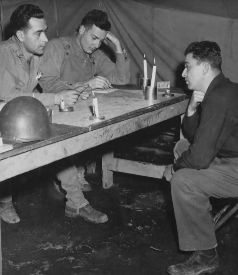 WWII-era interrogation scene